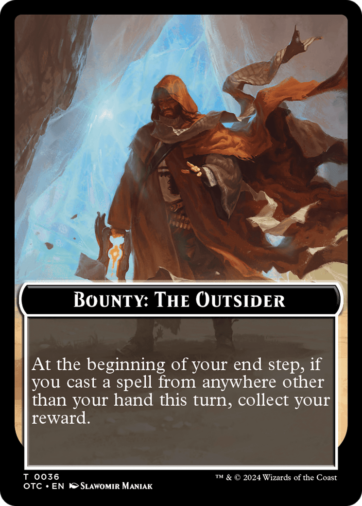 Bounty: The Outsider // Bounty Rules Double-Sided Token [Outlaws of Thunder Junction Commander Tokens] MTG Single Magic: The Gathering  | Multizone: Comics And Games
