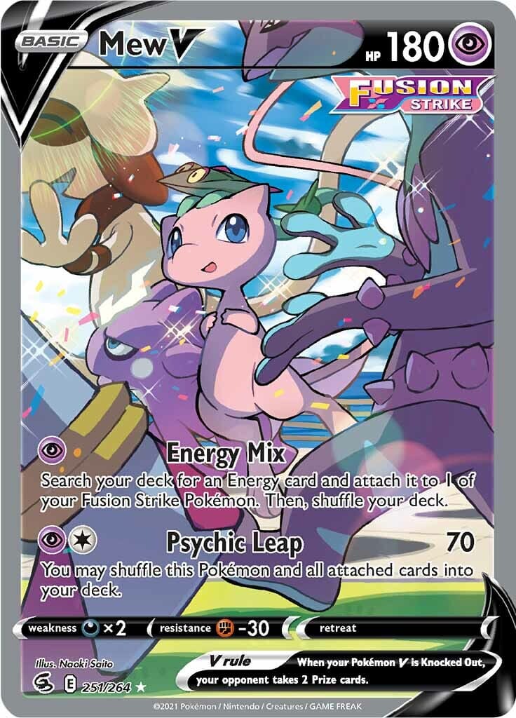 Mew V (251/264) [Sword & Shield: Fusion Strike] Pokemon Single Pokémon  | Multizone: Comics And Games