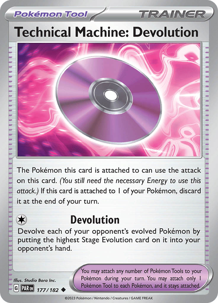 Technical Machine: Devolution (177/182) [Scarlet & Violet: Paradox Rift] Pokemon Single Pokémon  | Multizone: Comics And Games