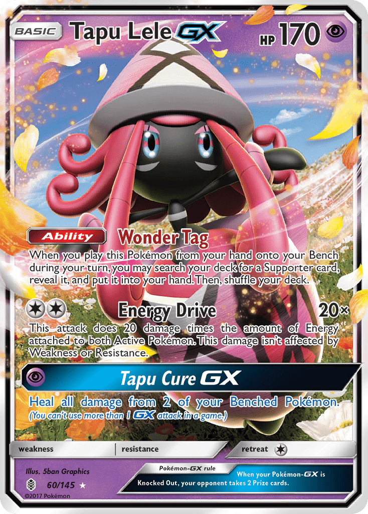Tapu Lele GX (60/145) [Sun & Moon: Guardians Rising] Pokemon Single Pokémon  | Multizone: Comics And Games