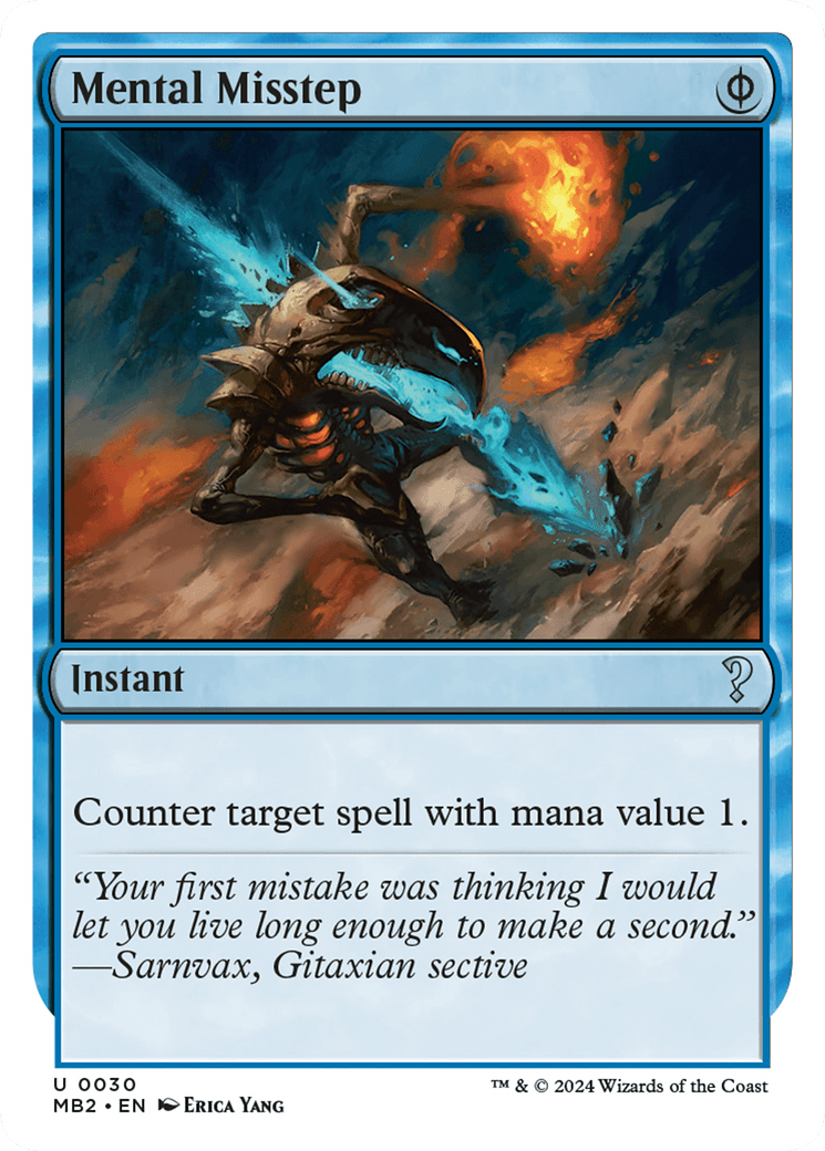 Mental Misstep (White Border) [Mystery Booster 2] MTG Single Magic: The Gathering  | Multizone: Comics And Games