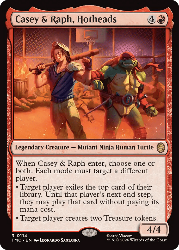 Casey & Raph, Hotheads [Teenage Mutant Ninja Turtles Commander] MTG Single Magic: The Gathering  | Multizone: Comics And Games