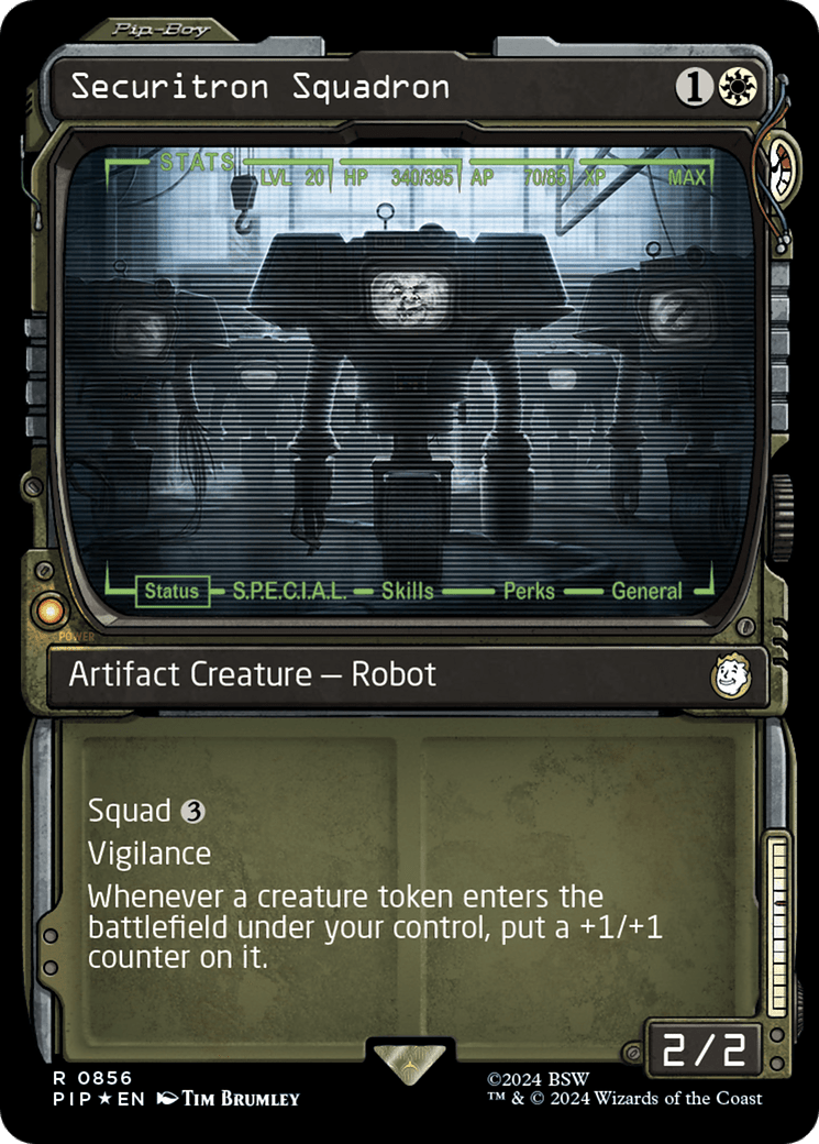 Securitron Squadron (Showcase) (Surge Foil) [Fallout] MTG Single Magic: The Gathering  | Multizone: Comics And Games