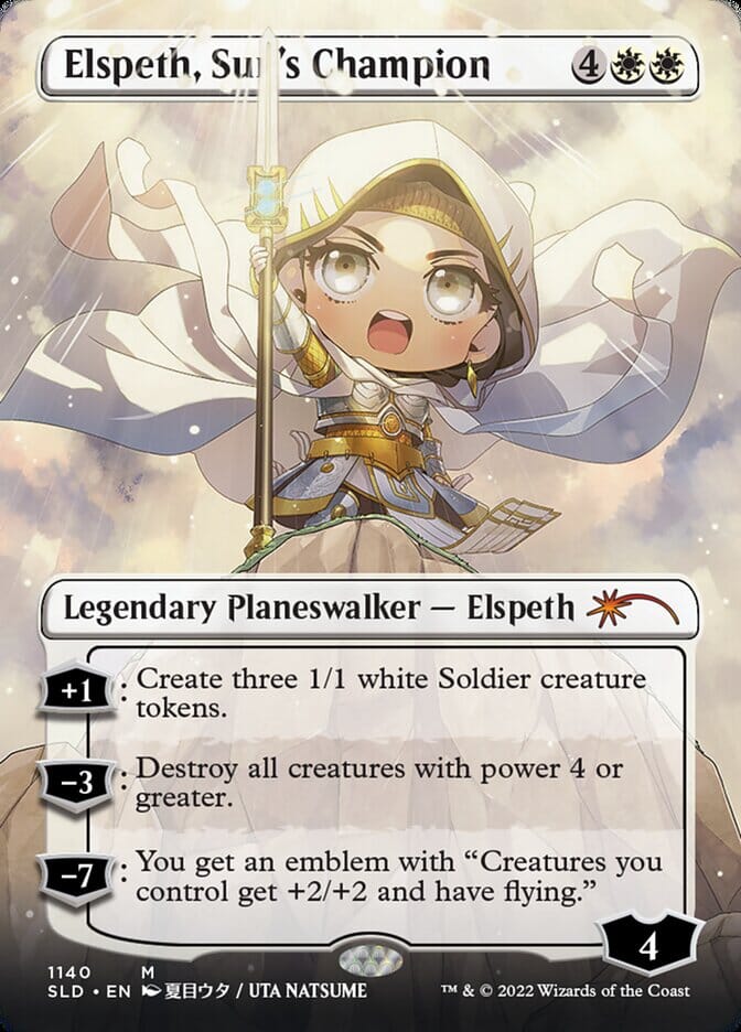 Elspeth, Sun's Champion (Borderless) (1140) [Secret Lair Drop Series] MTG Single Magic: The Gathering  | Multizone: Comics And Games