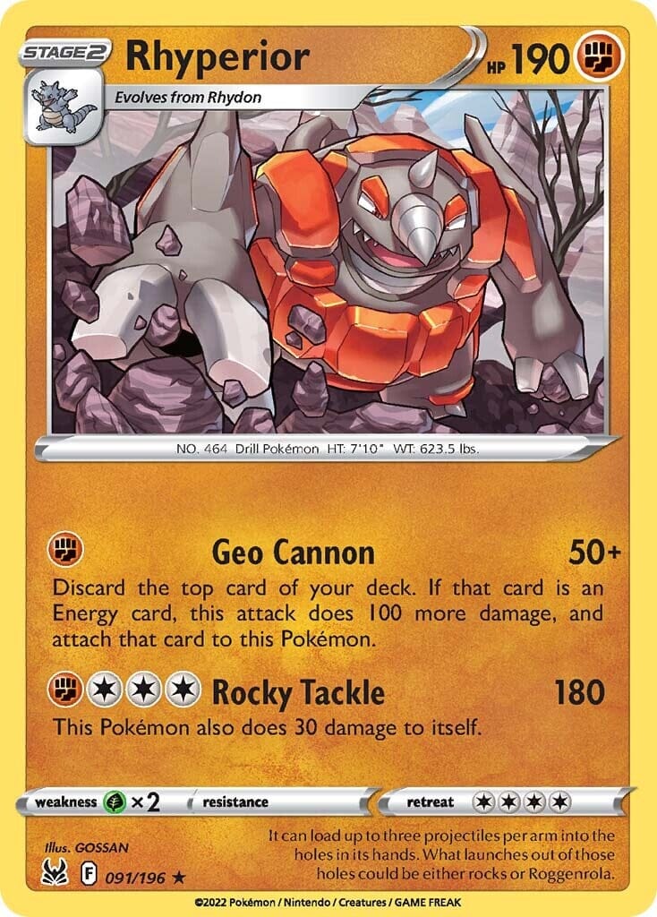 Rhyperior (091/196) [Sword & Shield: Lost Origin] Pokemon Single Pokémon  | Multizone: Comics And Games