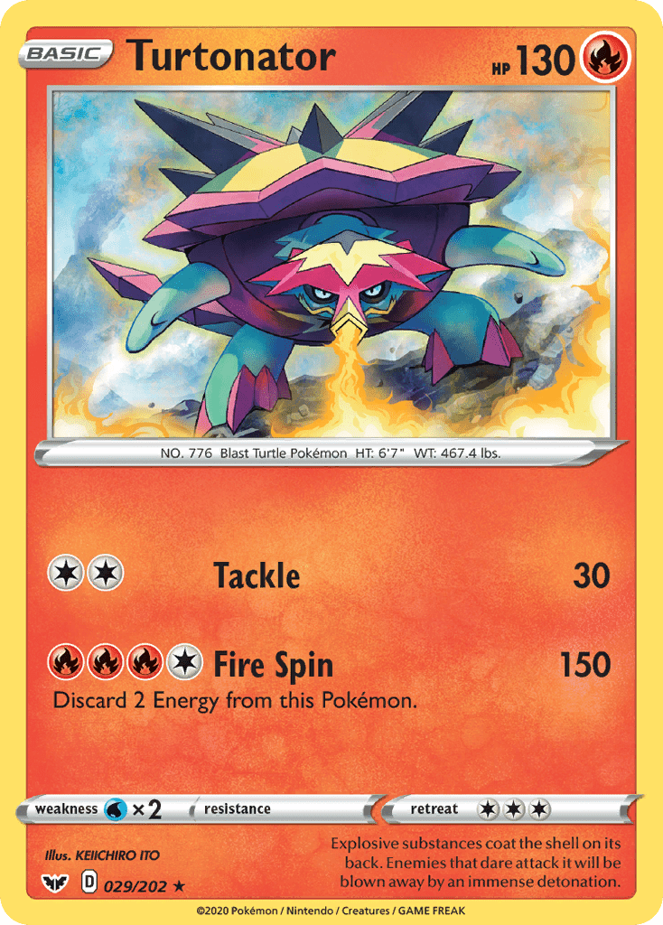 Turtonator (029/202) [Sword & Shield: Base Set] Pokemon Single Pokémon  | Multizone: Comics And Games