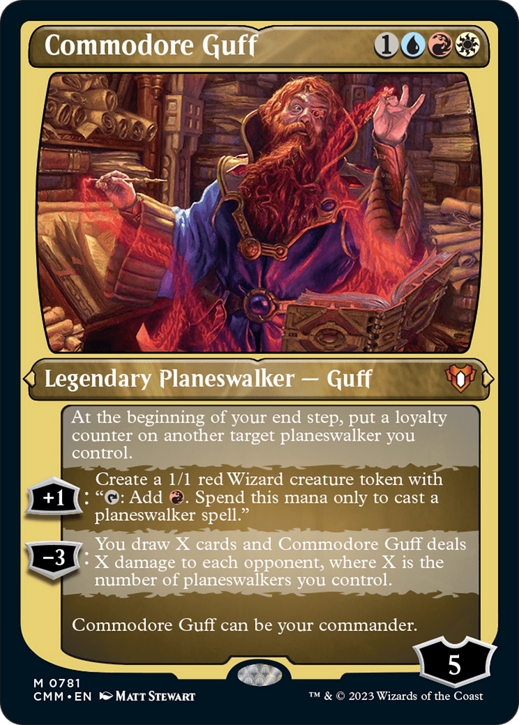 Commodore Guff (Display Commander) (Foil Etched) [Commander Masters] MTG Single Magic: The Gathering  | Multizone: Comics And Games
