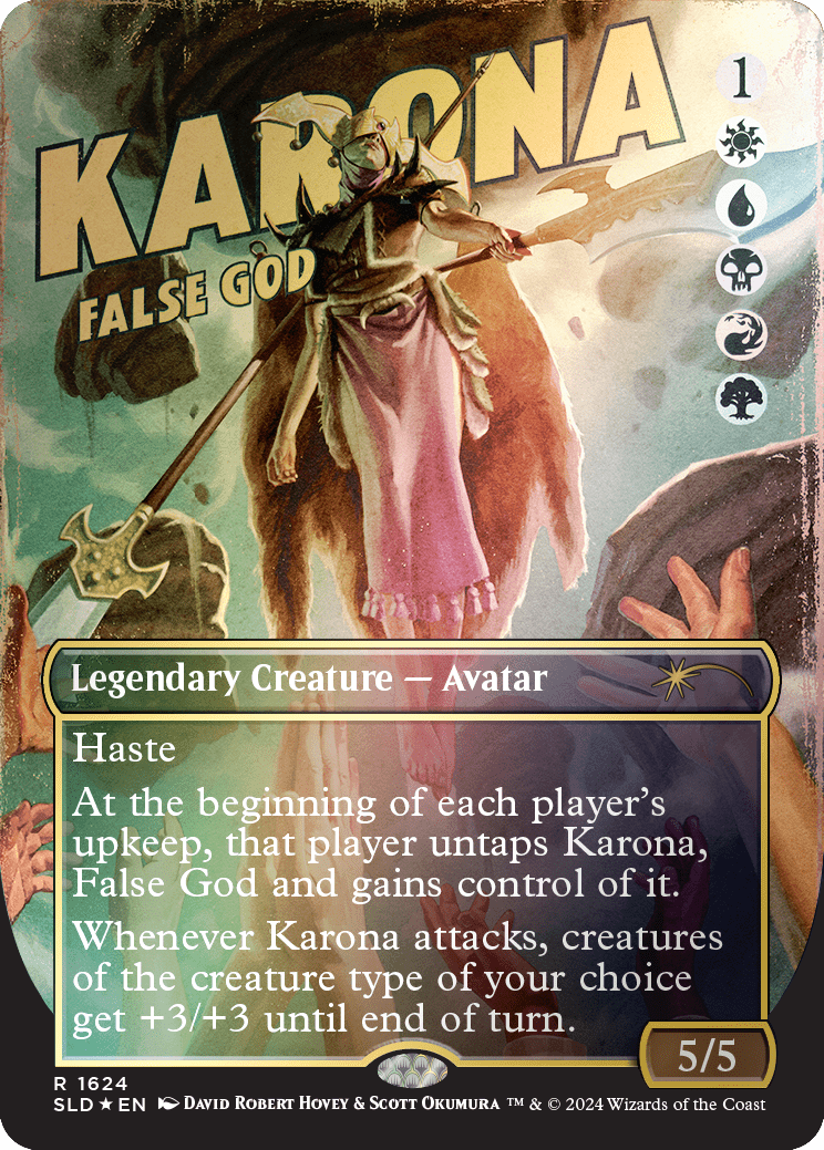 Karona, False God (Rainbow Foil) [Secret Lair Drop Series] MTG Single Magic: The Gathering  | Multizone: Comics And Games