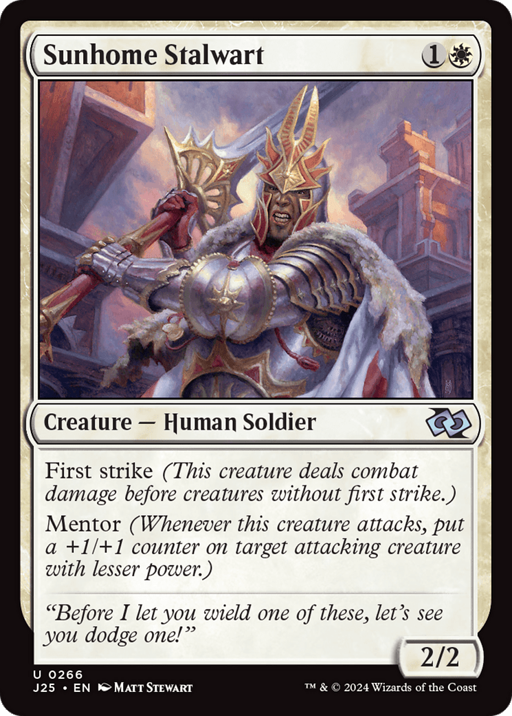 Sunhome Stalwart [Foundations Jumpstart] MTG Single Magic: The Gathering  | Multizone: Comics And Games