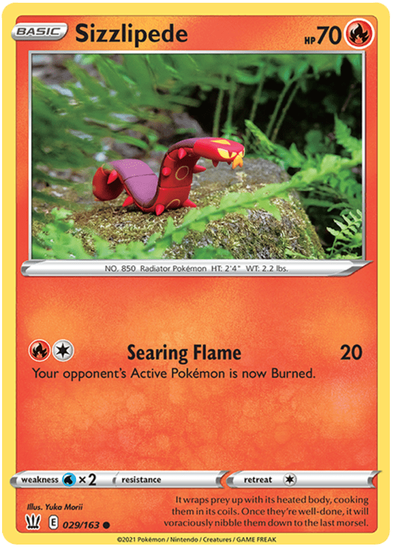 Sizzlipede (029/163) [Sword & Shield: Battle Styles] Pokemon Single Pokémon  | Multizone: Comics And Games