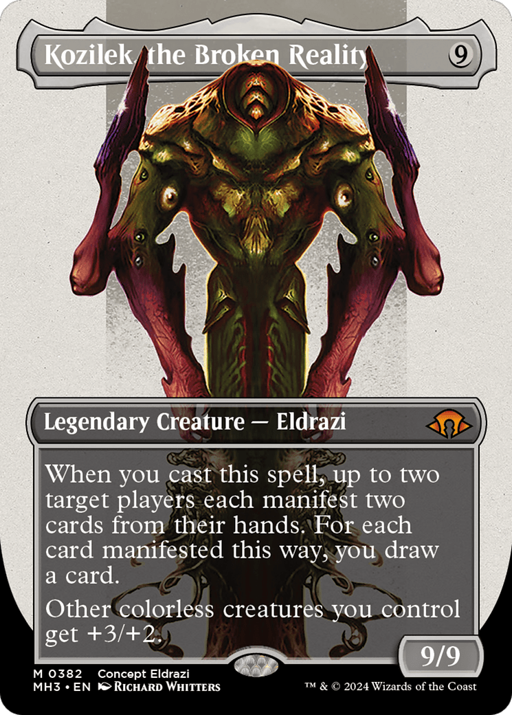 Kozilek, the Broken Reality (Borderless) [Modern Horizons 3] MTG Single Magic: The Gathering  | Multizone: Comics And Games