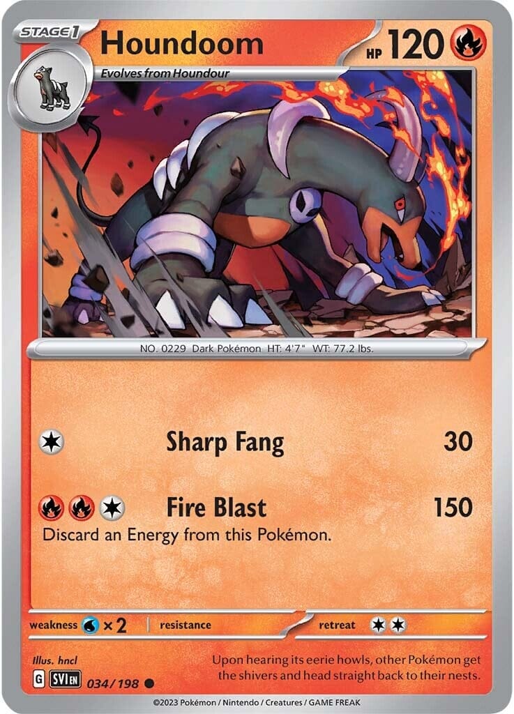 Houndoom (034/198) [Scarlet & Violet: Base Set] Pokemon Single Pokémon  | Multizone: Comics And Games