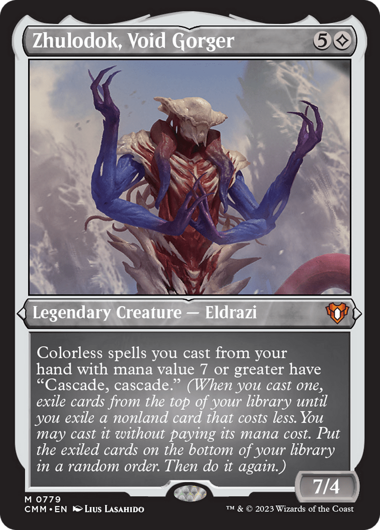 Zhulodok, Void Gorger (Display Commander) (Foil Etched) [Commander Masters] MTG Single Magic: The Gathering  | Multizone: Comics And Games