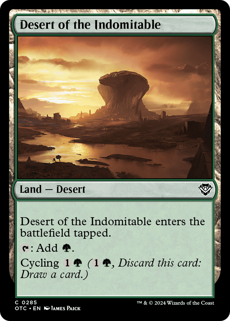 Desert of the Indomitable [Outlaws of Thunder Junction Commander] MTG Single Magic: The Gathering  | Multizone: Comics And Games