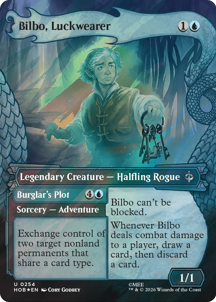 Bilbo, Luckwearer (Showcase) (Surge Foil) [The Hobbit] MTG Single Magic: The Gathering  | Multizone: Comics And Games