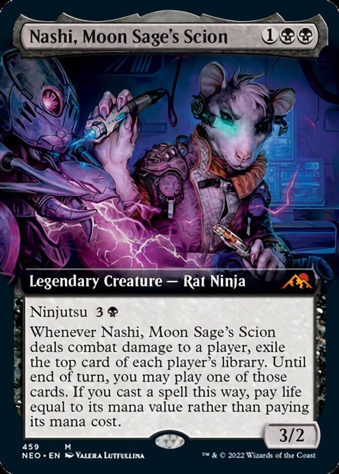 Nashi, Moon Sage's Scion (Extended Art) [Kamigawa: Neon Dynasty] MTG Single Magic: The Gathering  | Multizone: Comics And Games