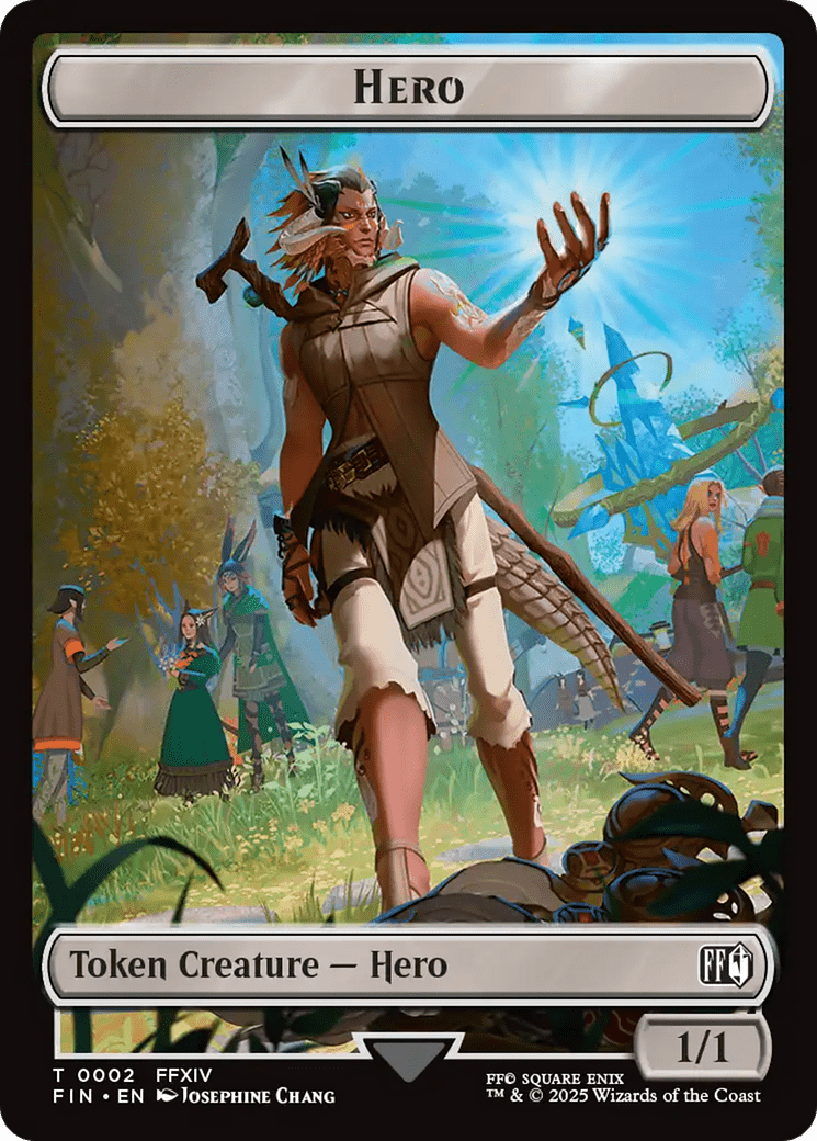 Hero (0002) // Wizard (0014) Double-Sided Token [FINAL FANTASY Tokens] MTG Single Magic: The Gathering  | Multizone: Comics And Games
