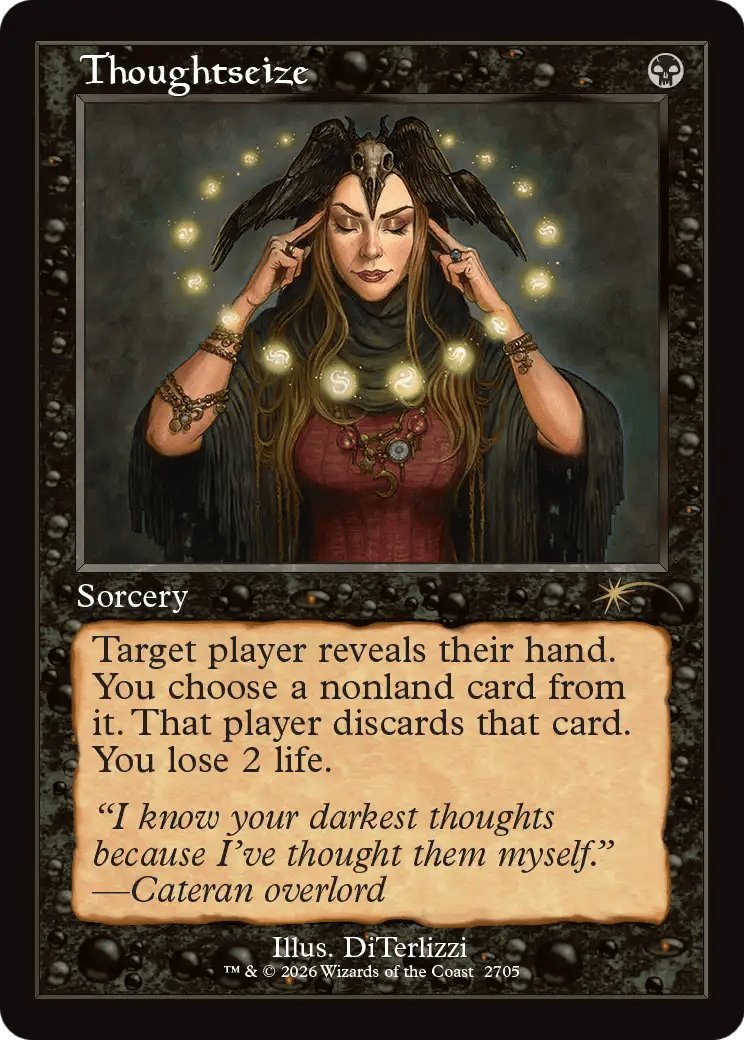 Thoughtseize (2705) (Retro Frame) [Secret Lair Drop Series] MTG Single Magic: The Gathering  | Multizone: Comics And Games