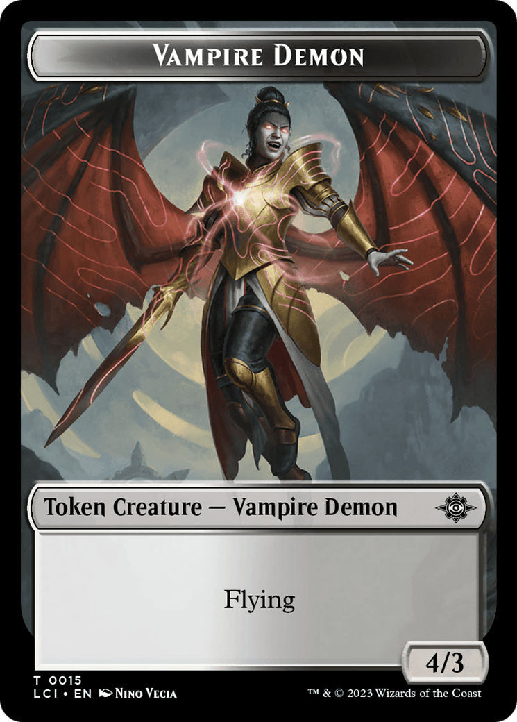Vampire (0006) // Vampire Demon Double-Sided Token [The Lost Caverns of Ixalan Commander Tokens] MTG Single Magic: The Gathering  | Multizone: Comics And Games