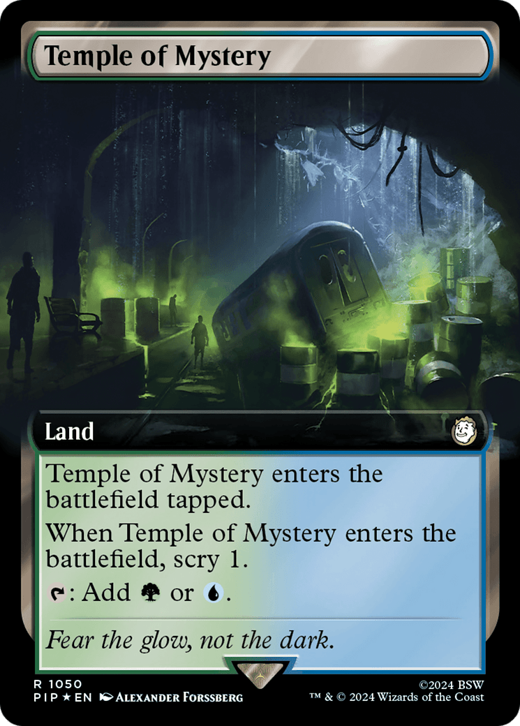 Temple of Mystery (Extended Art) (Surge Foil) [Fallout] MTG Single Magic: The Gathering  | Multizone: Comics And Games