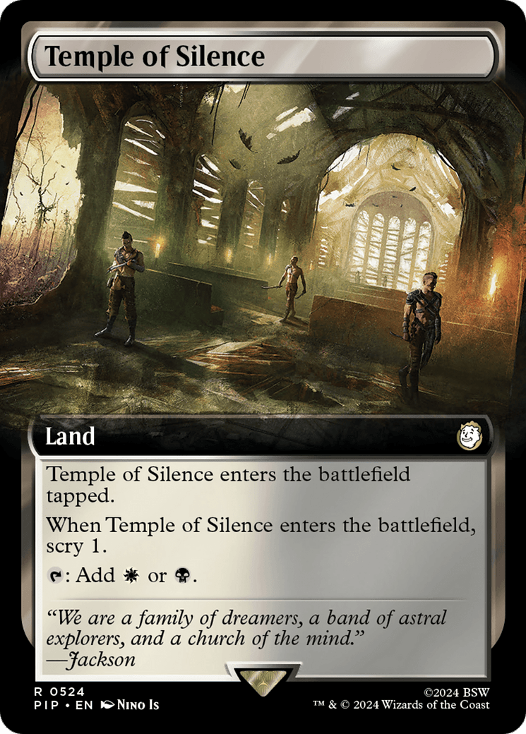 Temple of Silence (Extended Art) [Fallout] MTG Single Magic: The Gathering  | Multizone: Comics And Games