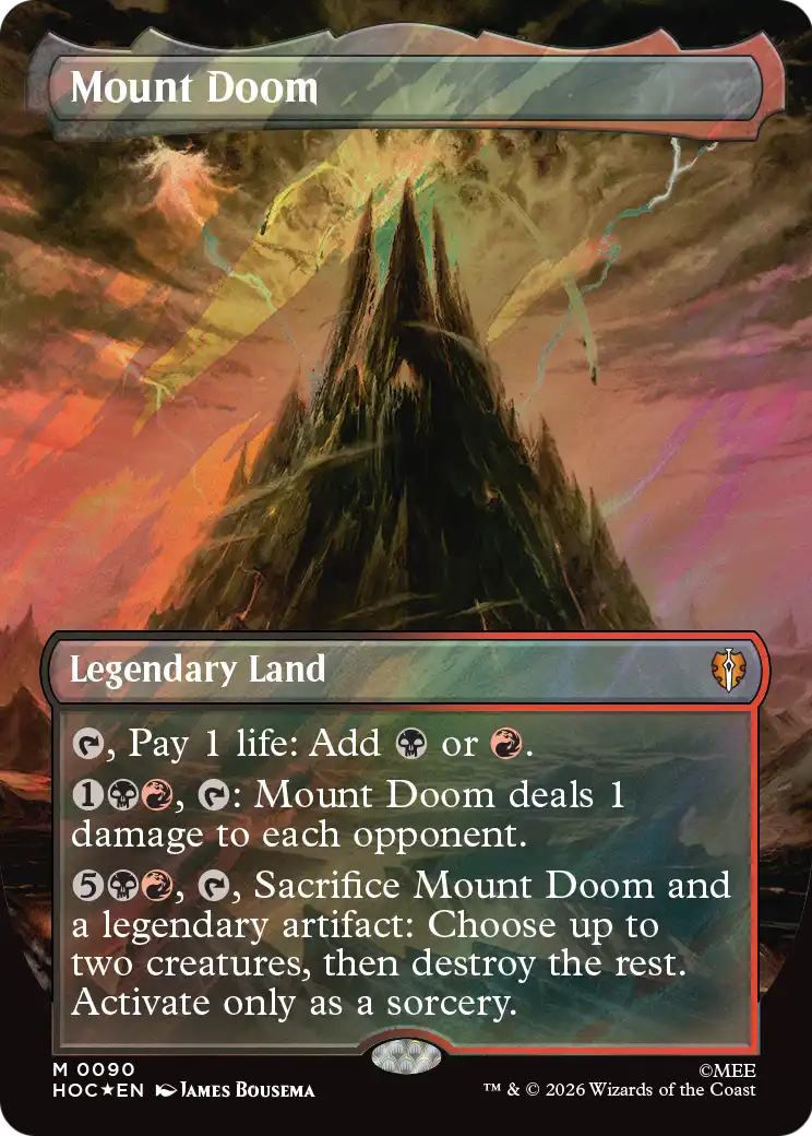 Mount Doom (Borderless) (Surge Foil) [The Hobbit: Eternal-Legal] | Multizone: Comics And Games
