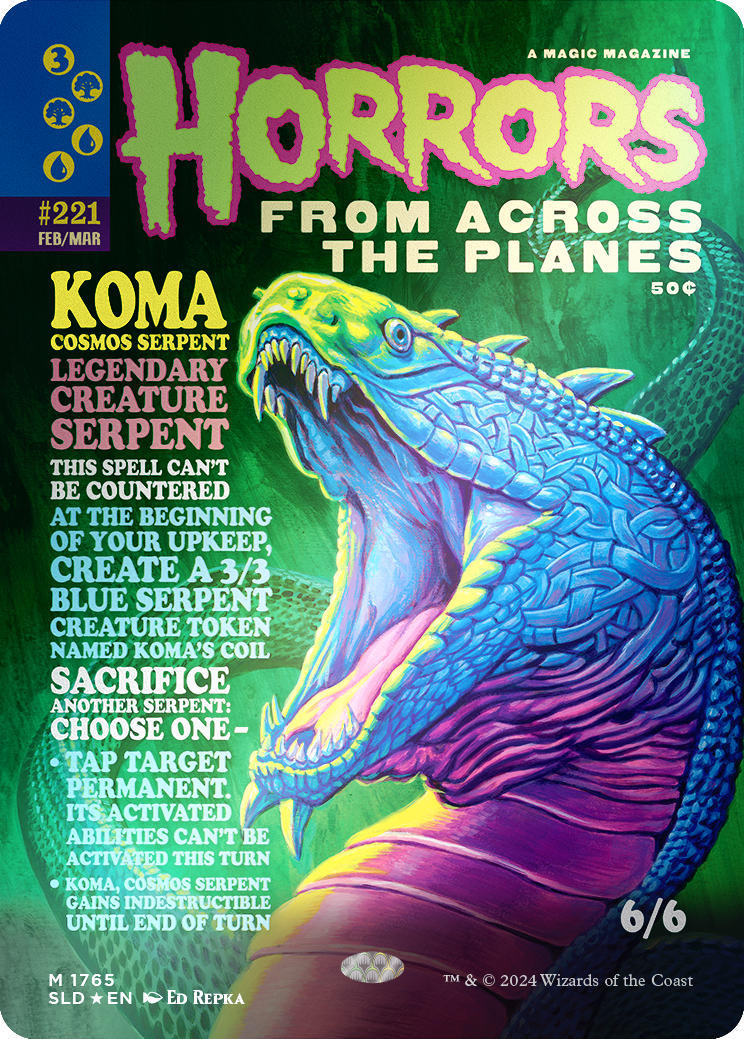 Koma, Cosmos Serpent (Rainbow Foil) [Secret Lair Drop Series] MTG Single Magic: The Gathering  | Multizone: Comics And Games