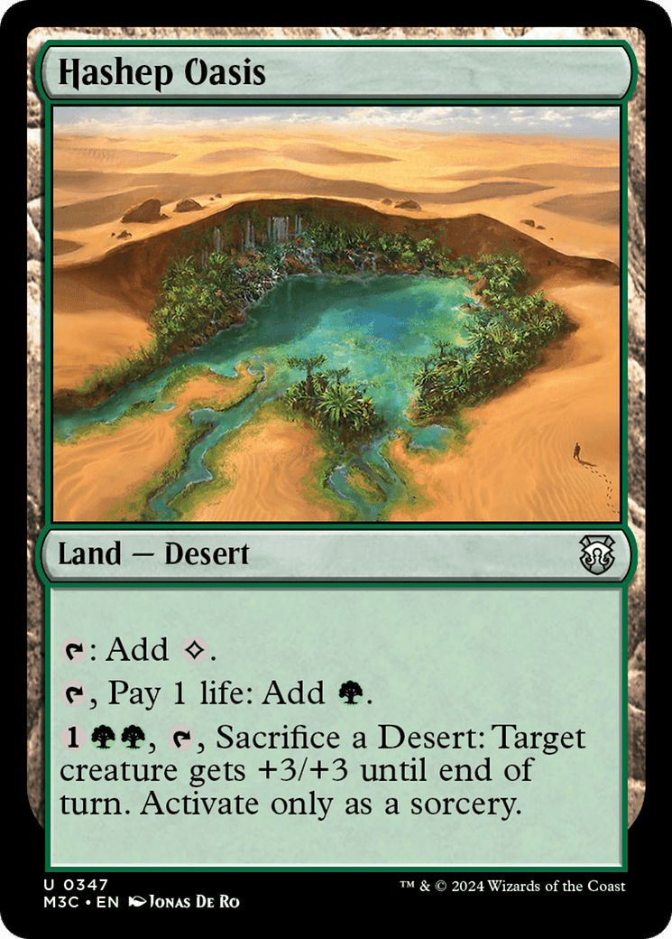 Hashep Oasis (Ripple Foil) [Modern Horizons 3 Commander] MTG Single Magic: The Gathering  | Multizone: Comics And Games