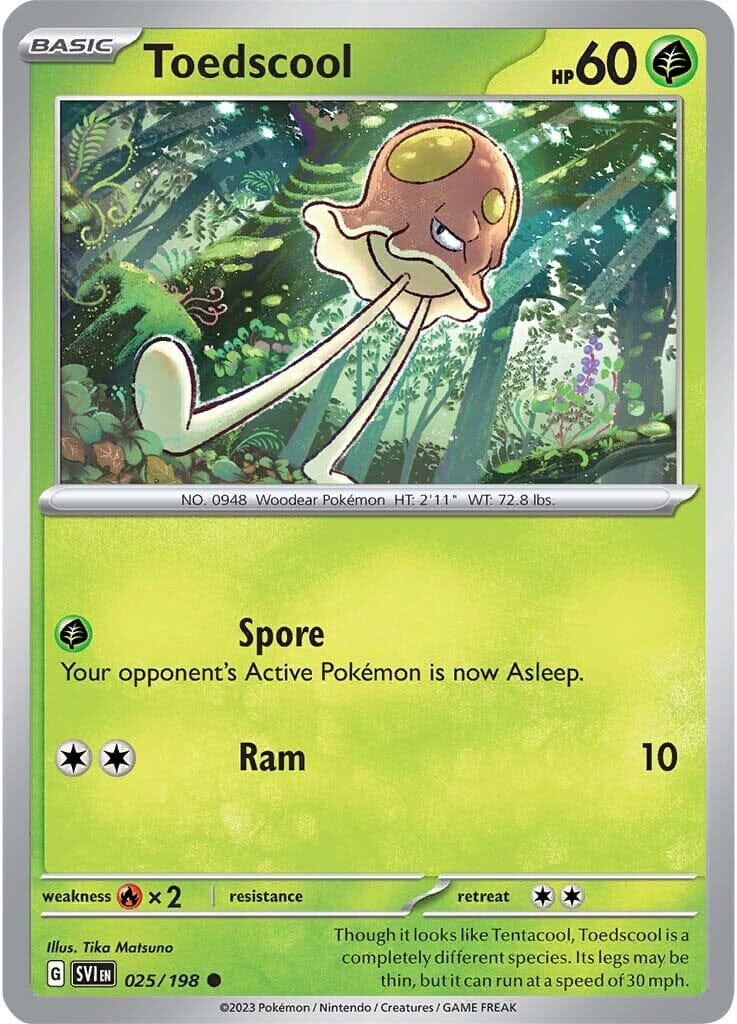 Toedscool (025/198) [Scarlet & Violet: Base Set] Pokemon Single Pokémon  | Multizone: Comics And Games