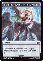 Emblem - Sephiroth, One-Winged Angel // Robot Warrior Double-Sided Token [FINAL FANTASY Tokens] MTG Single Magic: The Gathering  | Multizone: Comics And Games