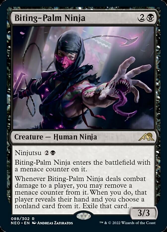 Biting-Palm Ninja [Kamigawa: Neon Dynasty] MTG Single Magic: The Gathering  | Multizone: Comics And Games