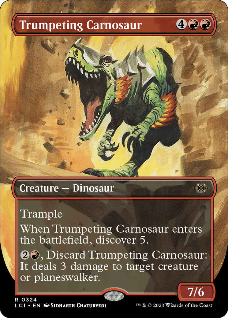 Trumpeting Carnosaur (Borderless) [The Lost Caverns of Ixalan] | Multizone: Comics And Games