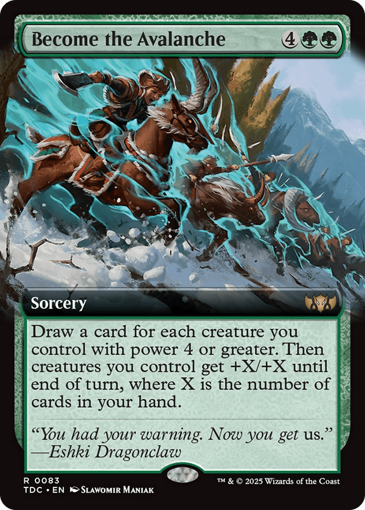 Become the Avalanche (Extended Art) [Tarkir: Dragonstorm Commander] MTG Single Magic: The Gathering  | Multizone: Comics And Games