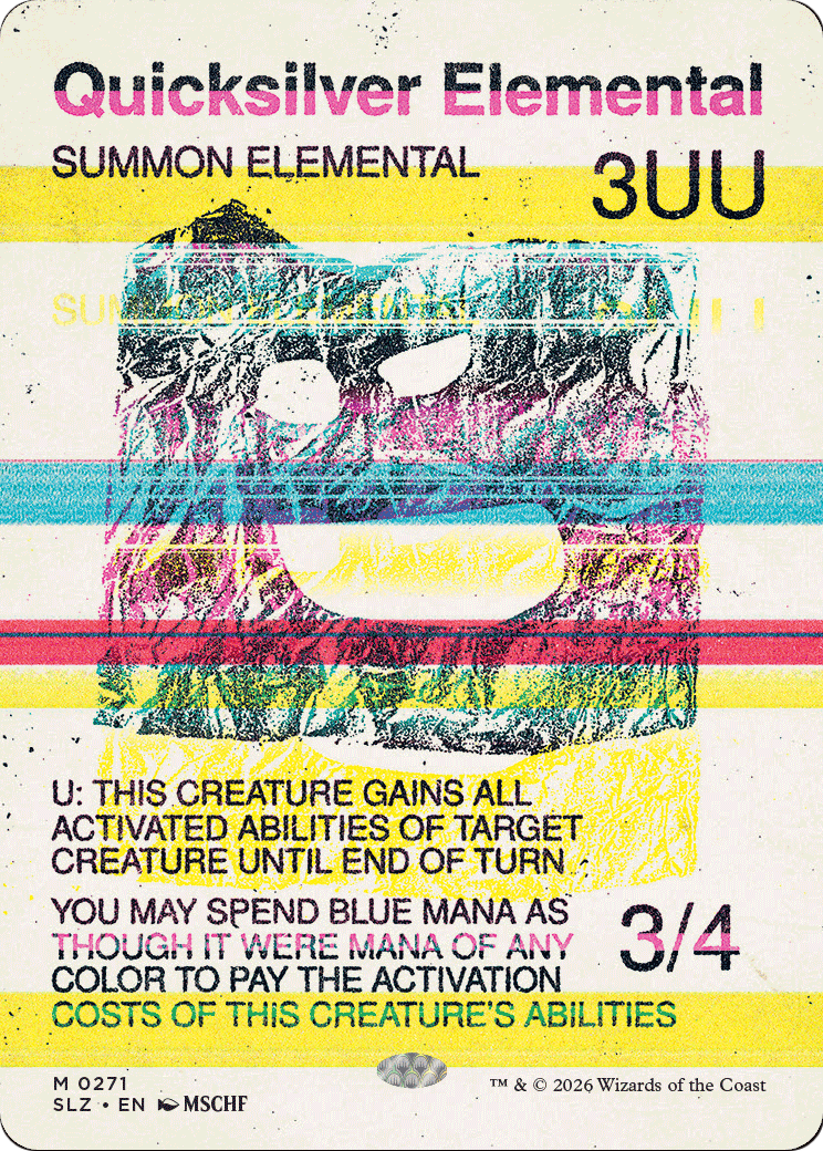Quicksilver Elemental (0271) [Secret Lair x MSCHF: The Zeta Set] MTG Single Magic: The Gathering  | Multizone: Comics And Games