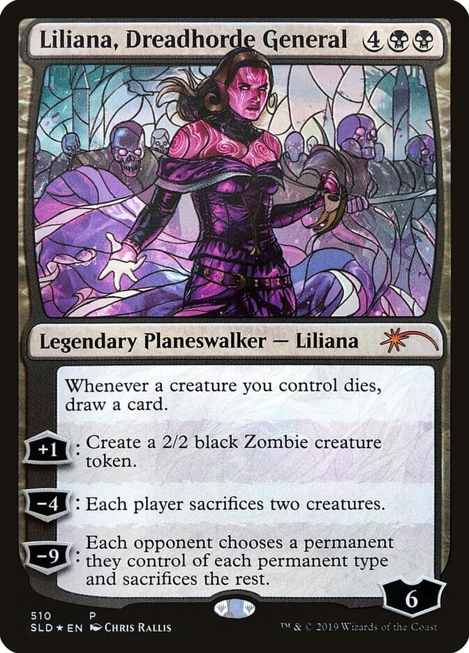 Liliana, Dreadhorde General (Stained Glass) [Secret Lair Drop Promos] MTG Single Magic: The Gathering  | Multizone: Comics And Games
