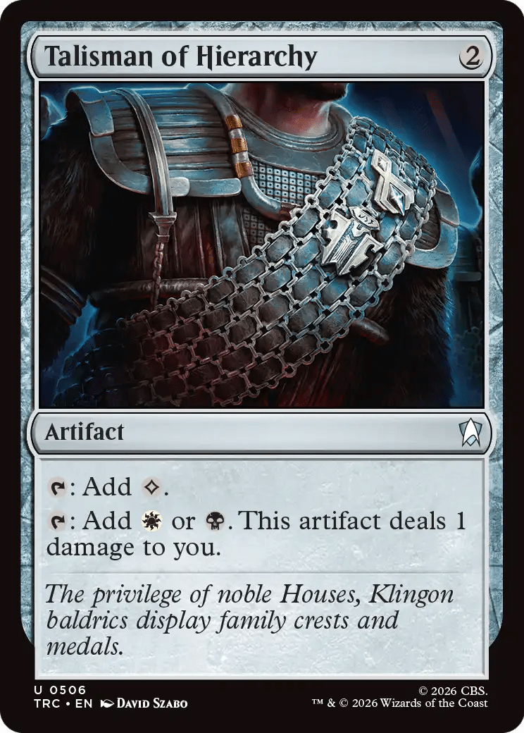 Talisman of Hierarchy (Surge Foil) [Star Trek Commander] MTG Single Magic: The Gathering  | Multizone: Comics And Games