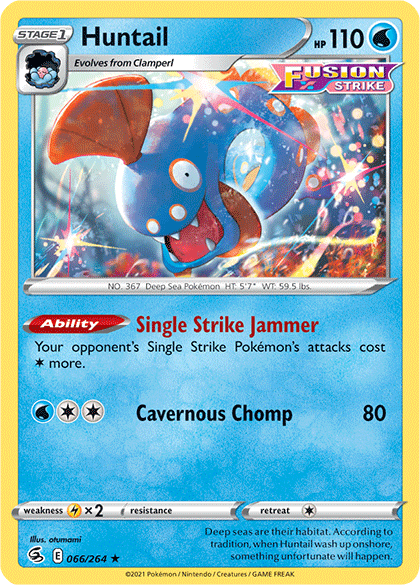 Huntail (066/264) [Sword & Shield: Fusion Strike] Pokemon Single Pokémon  | Multizone: Comics And Games
