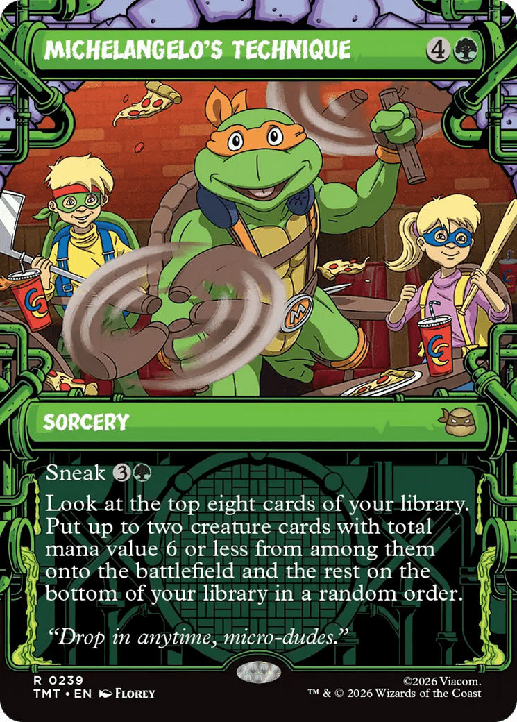 Michelangelo's Technique (Showcase) [Teenage Mutant Ninja Turtles] MTG Single Magic: The Gathering  | Multizone: Comics And Games