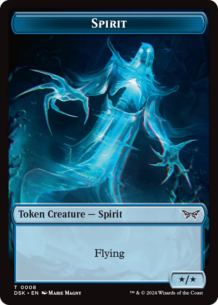 Spirit (0008) // Manifest Double-Sided Token [Duskmourn: House of Horror Tokens] MTG Single Magic: The Gathering  | Multizone: Comics And Games