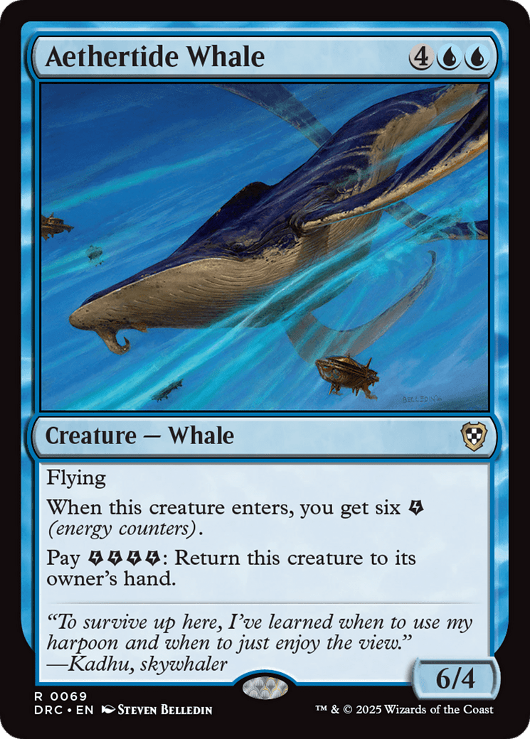 Aethertide Whale [Aetherdrift Commander] MTG Single Magic: The Gathering  | Multizone: Comics And Games