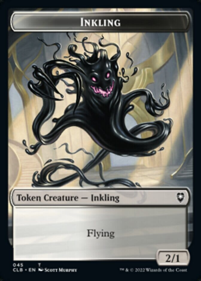 Warrior // Inkling Double-Sided Token [Commander Legends: Battle for Baldur's Gate Tokens] MTG Single Magic: The Gathering  | Multizone: Comics And Games
