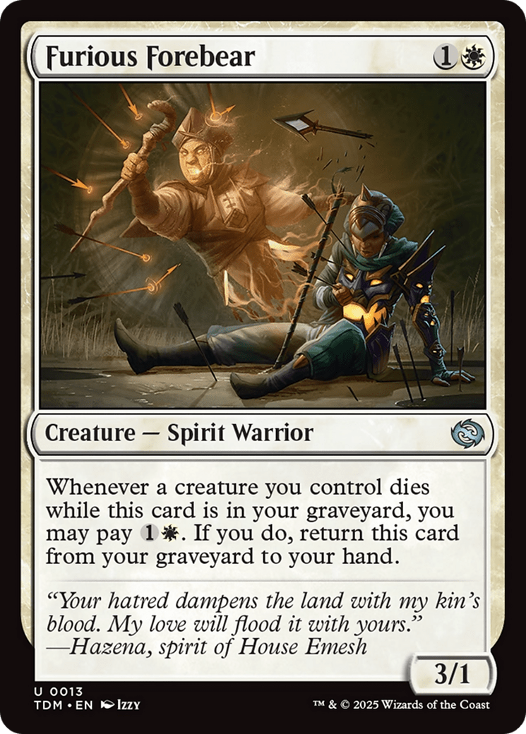 Furious Forebear [Tarkir: Dragonstorm] MTG Single Magic: The Gathering  | Multizone: Comics And Games