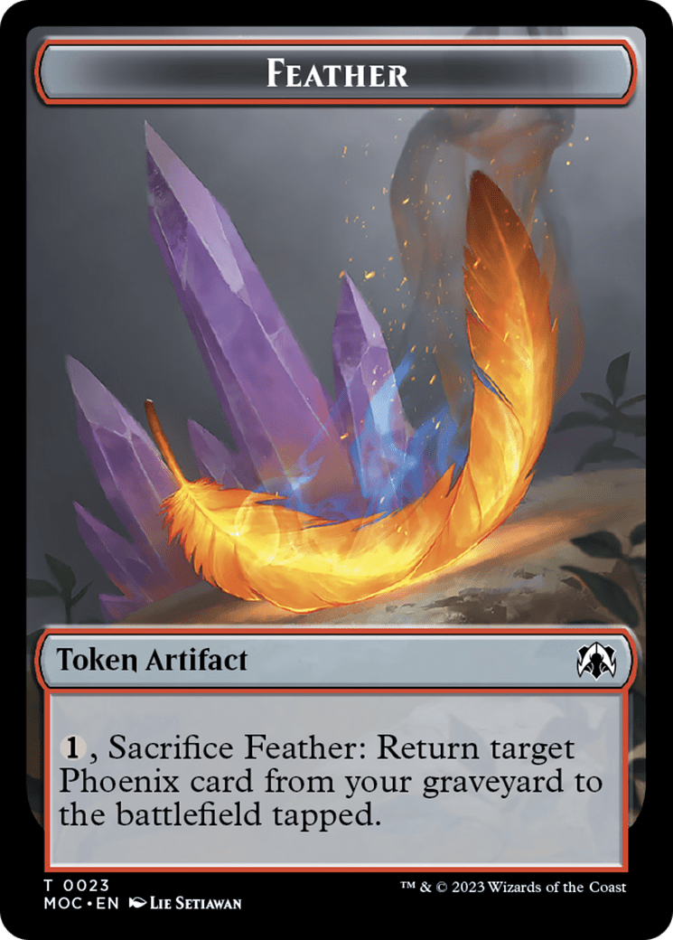 Feather // Servo Double-Sided Token [March of the Machine Commander Tokens] MTG Single Magic: The Gathering  | Multizone: Comics And Games