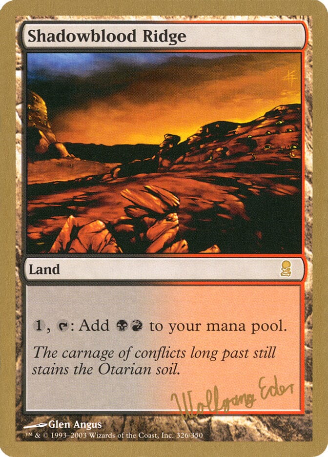 Shadowblood Ridge (Wolfgang Eder) [World Championship Decks 2003] MTG Single Magic: The Gathering  | Multizone: Comics And Games