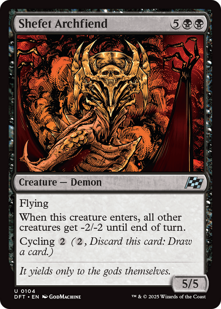 Shefet Archfiend [Aetherdrift] MTG Single Magic: The Gathering  | Multizone: Comics And Games