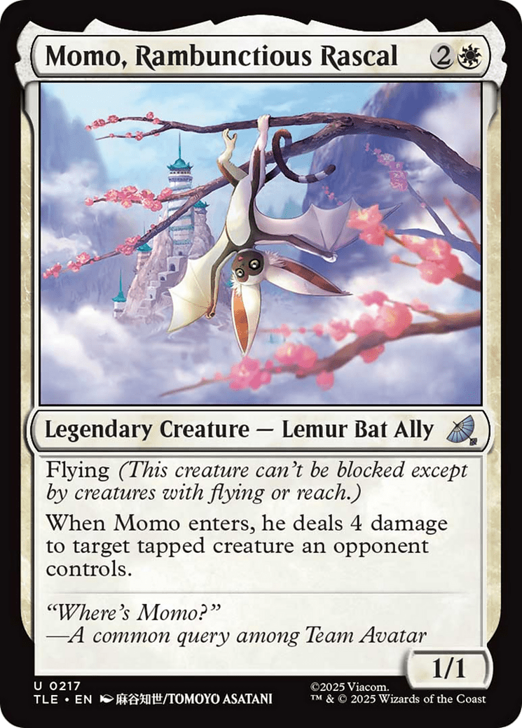 Momo, Rambunctious Rascal [Avatar: The Last Airbender: Eternal-Legal] MTG Single Magic: The Gathering  | Multizone: Comics And Games