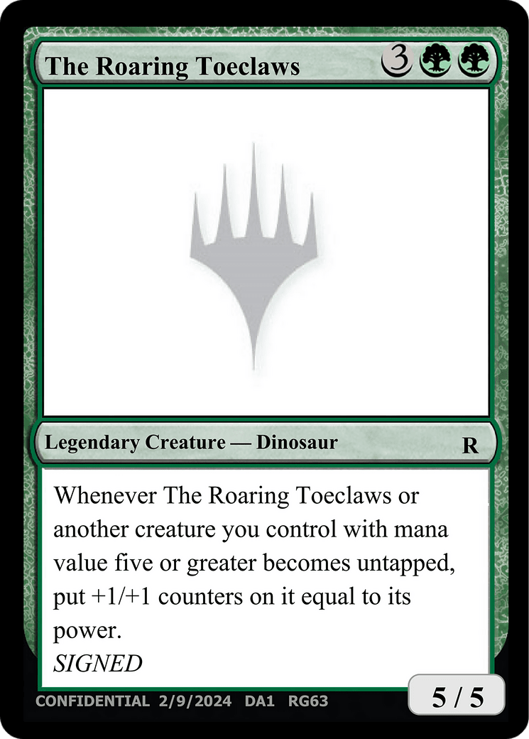 The Roaring Toeclaws [Unknown Event] MTG Single Magic: The Gathering  | Multizone: Comics And Games