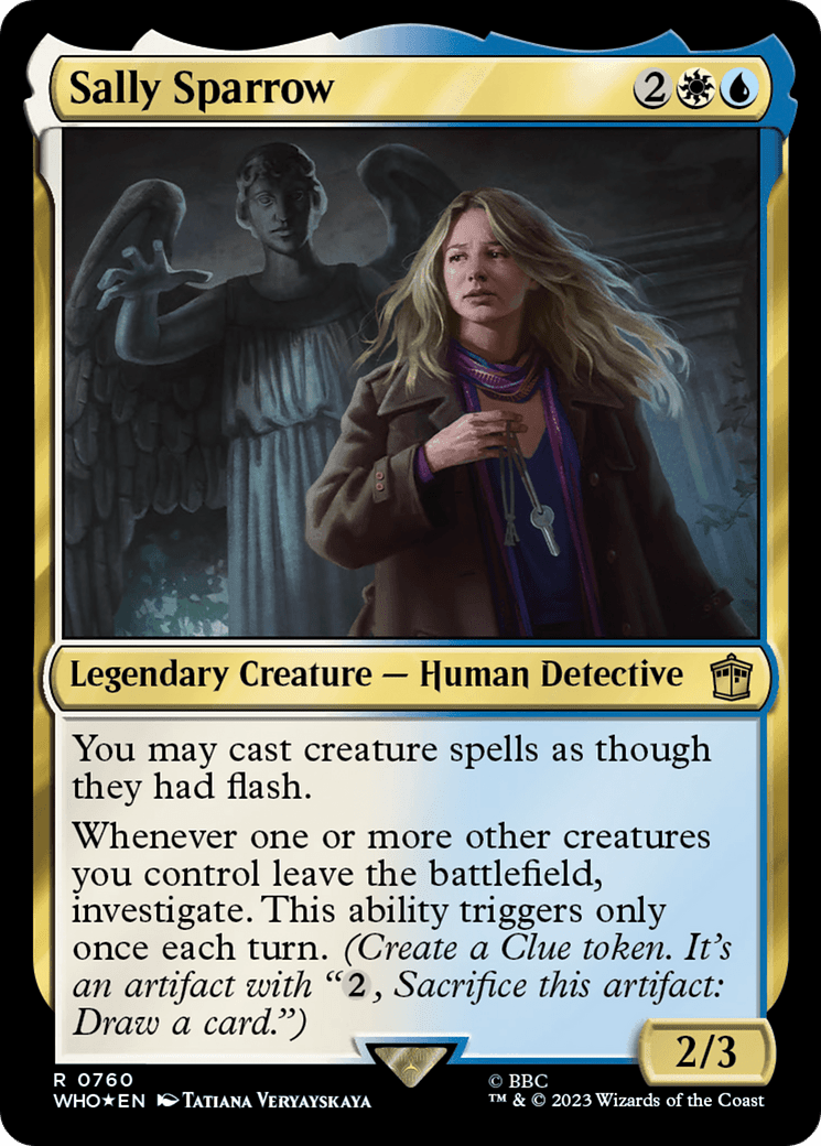Sally Sparrow (Surge Foil) [Doctor Who] MTG Single Magic: The Gathering  | Multizone: Comics And Games