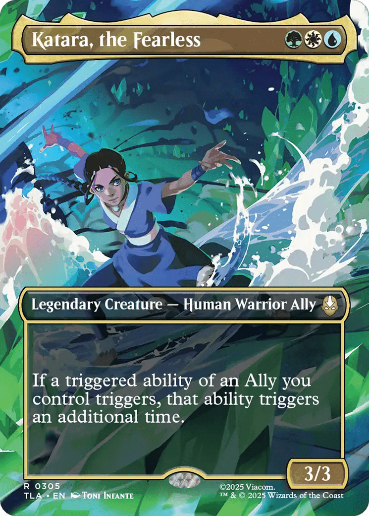 Katara, the Fearless (Borderless) [Avatar: The Last Airbender] MTG Single Magic: The Gathering  | Multizone: Comics And Games