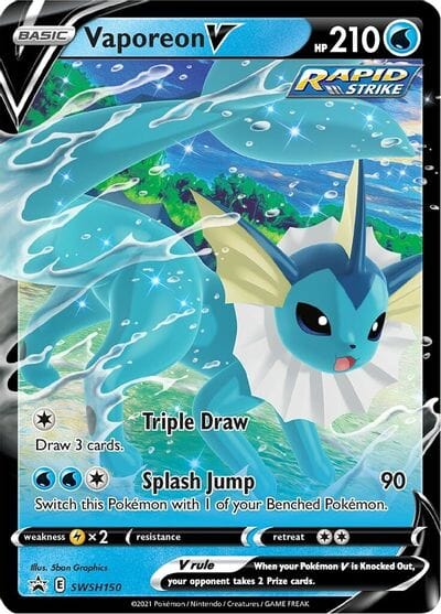 Vaporeon V (SWSH150) [Sword & Shield: Black Star Promos] Pokemon Single Pokémon  | Multizone: Comics And Games